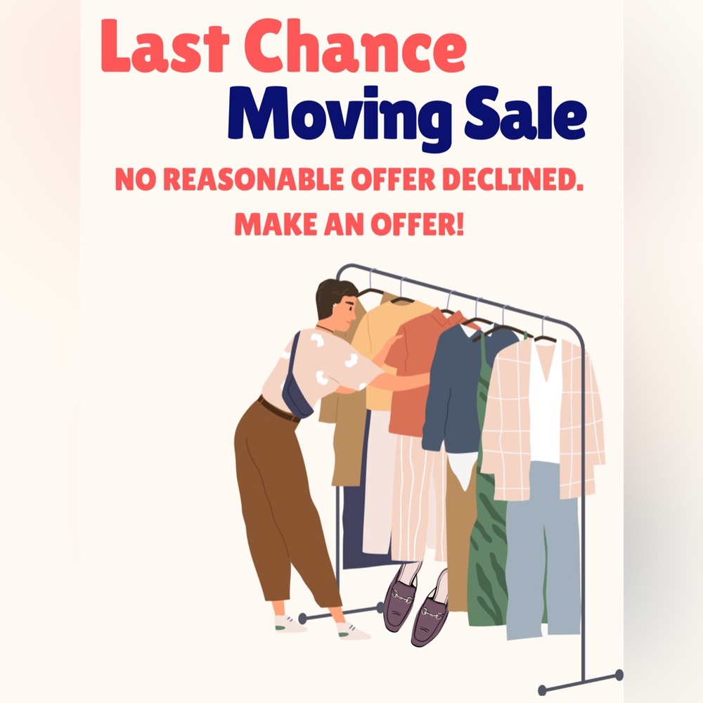 Moving Sale Ends 3/24.  No reason offers declined.  Bundle for added savings.